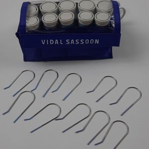 Vidal Sassoon Travel Hair Setter 10 Hot Rollers Curlers Case Tested Working